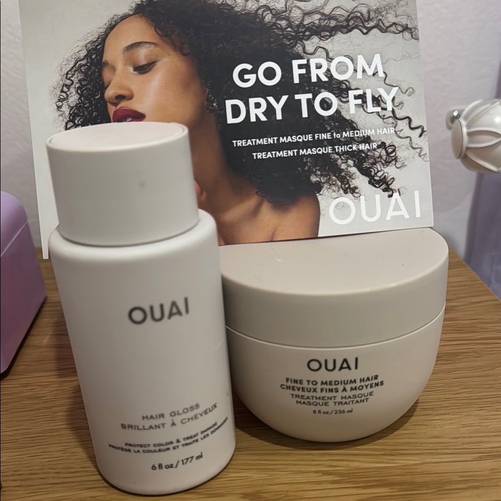 OUAI Hair Gloss and Treatment Masque Set